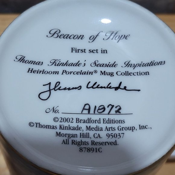 VTG Thomas Kincade Lighthouse Mug Beacon of Hope Bradford Edition 2002 - Picture 6 of 17